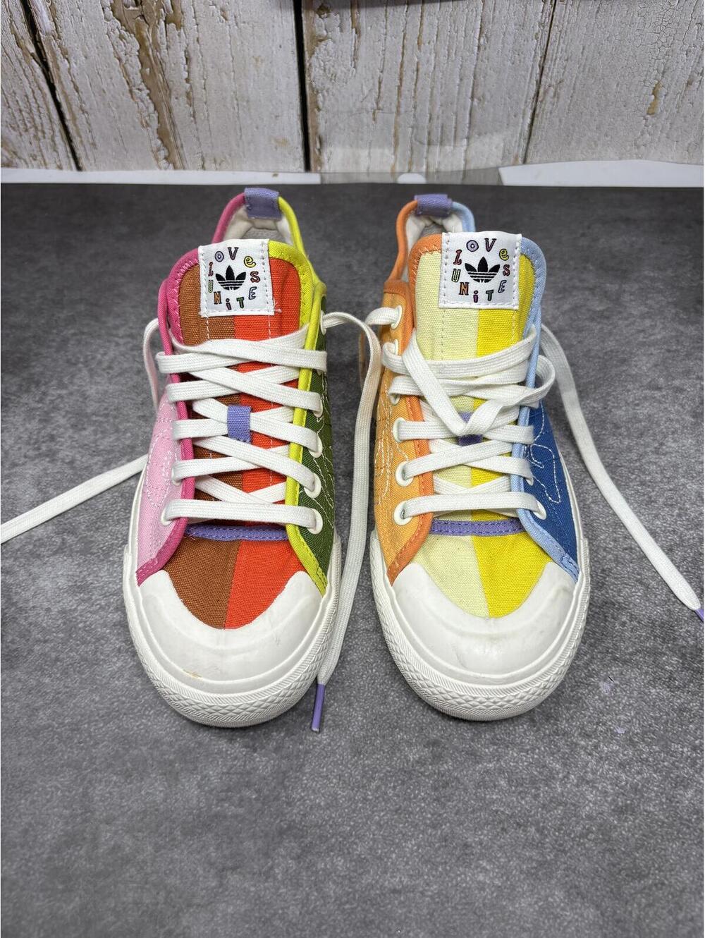 Adidas Originals Nizza Love Unites Pride Rainbow GW2419 Size 7 Womens 8.5